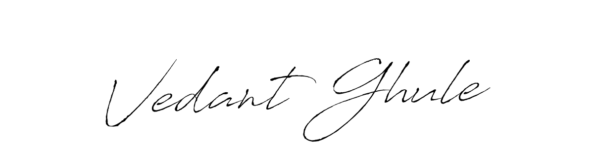 The best way (Antro_Vectra) to make a short signature is to pick only two or three words in your name. The name Vedant Ghule include a total of six letters. For converting this name. Vedant Ghule signature style 6 images and pictures png