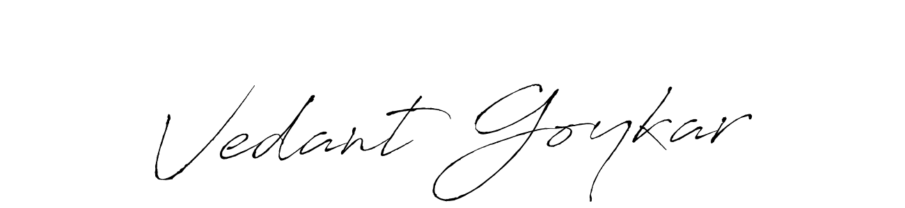 Vedant Goykar stylish signature style. Best Handwritten Sign (Antro_Vectra) for my name. Handwritten Signature Collection Ideas for my name Vedant Goykar. Vedant Goykar signature style 6 images and pictures png