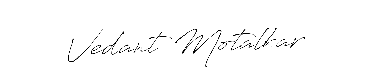 Create a beautiful signature design for name Vedant Motalkar. With this signature (Antro_Vectra) fonts, you can make a handwritten signature for free. Vedant Motalkar signature style 6 images and pictures png