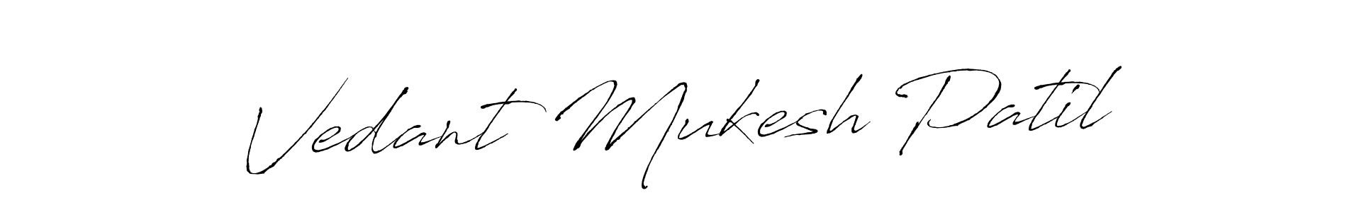 This is the best signature style for the Vedant Mukesh Patil name. Also you like these signature font (Antro_Vectra). Mix name signature. Vedant Mukesh Patil signature style 6 images and pictures png