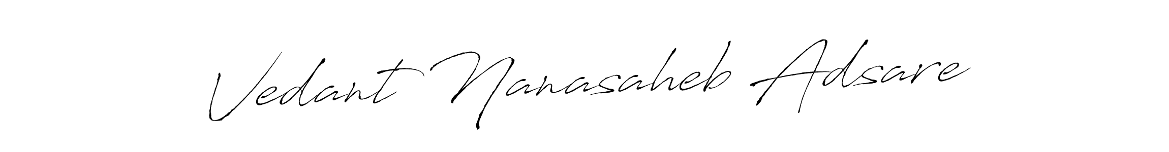 Vedant Nanasaheb Adsare stylish signature style. Best Handwritten Sign (Antro_Vectra) for my name. Handwritten Signature Collection Ideas for my name Vedant Nanasaheb Adsare. Vedant Nanasaheb Adsare signature style 6 images and pictures png