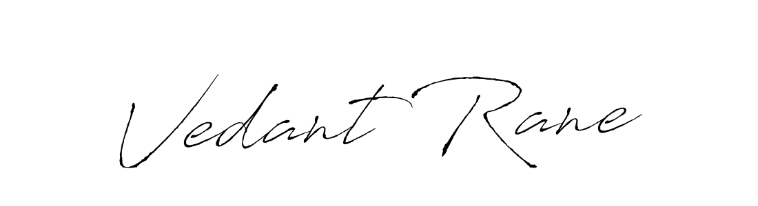 Design your own signature with our free online signature maker. With this signature software, you can create a handwritten (Antro_Vectra) signature for name Vedant Rane. Vedant Rane signature style 6 images and pictures png