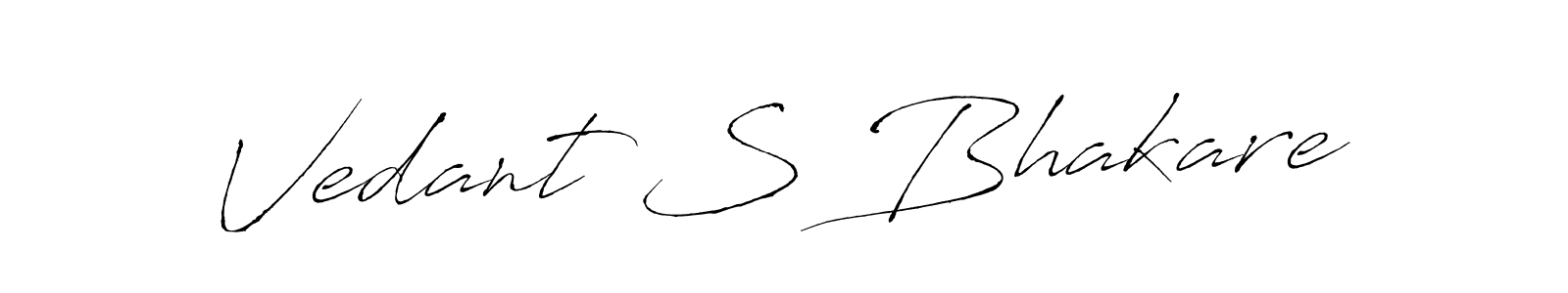 How to make Vedant S Bhakare signature? Antro_Vectra is a professional autograph style. Create handwritten signature for Vedant S Bhakare name. Vedant S Bhakare signature style 6 images and pictures png