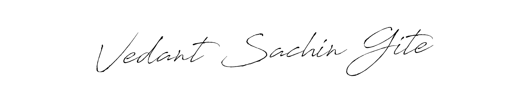 Design your own signature with our free online signature maker. With this signature software, you can create a handwritten (Antro_Vectra) signature for name Vedant Sachin Gite. Vedant Sachin Gite signature style 6 images and pictures png