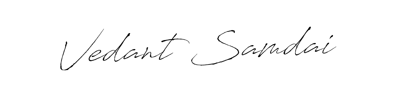 It looks lik you need a new signature style for name Vedant Samdai. Design unique handwritten (Antro_Vectra) signature with our free signature maker in just a few clicks. Vedant Samdai signature style 6 images and pictures png