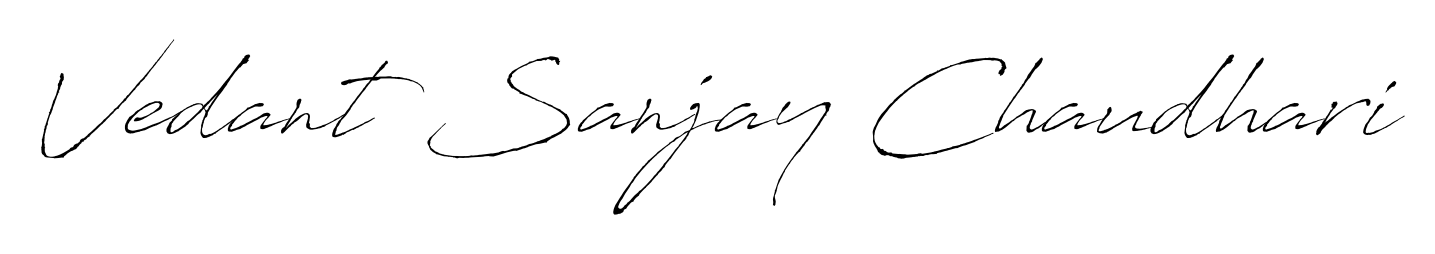 Achieve flawless digital penmanship with Vedant Sanjay Chaudhari name in Antro_Vectra font. The perfect tool for creating online signatures. Vedant Sanjay Chaudhari signature style 6 images and pictures png