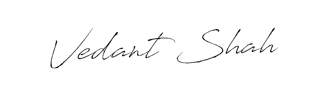 Also we have Vedant Shah name is the best signature style. Create professional handwritten signature collection using Antro_Vectra autograph style. Vedant Shah signature style 6 images and pictures png