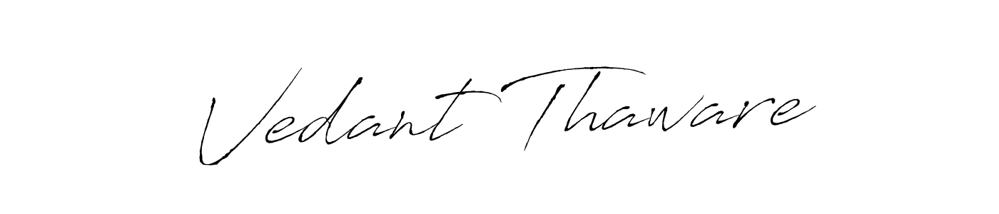 How to make Vedant Thaware name signature. Use Antro_Vectra style for creating short signs online. This is the latest handwritten sign. Vedant Thaware signature style 6 images and pictures png
