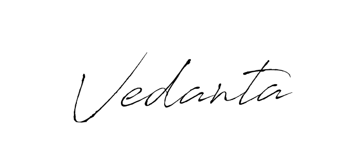 Create a beautiful signature design for name Vedanta. With this signature (Antro_Vectra) fonts, you can make a handwritten signature for free. Vedanta signature style 6 images and pictures png