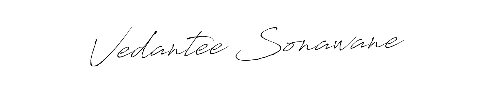 Design your own signature with our free online signature maker. With this signature software, you can create a handwritten (Antro_Vectra) signature for name Vedantee Sonawane. Vedantee Sonawane signature style 6 images and pictures png