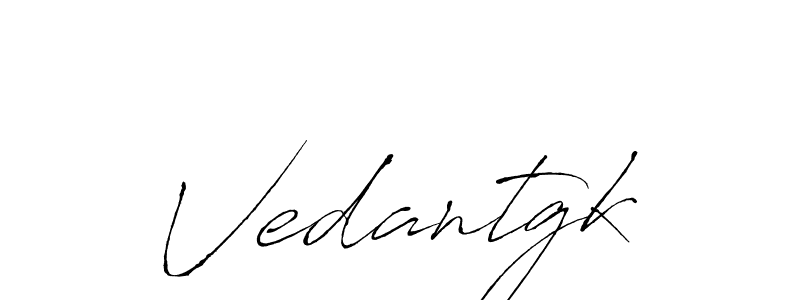 How to make Vedantgk name signature. Use Antro_Vectra style for creating short signs online. This is the latest handwritten sign. Vedantgk signature style 6 images and pictures png