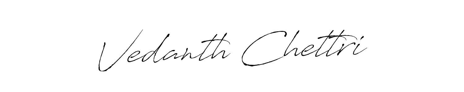 Vedanth Chettri stylish signature style. Best Handwritten Sign (Antro_Vectra) for my name. Handwritten Signature Collection Ideas for my name Vedanth Chettri. Vedanth Chettri signature style 6 images and pictures png