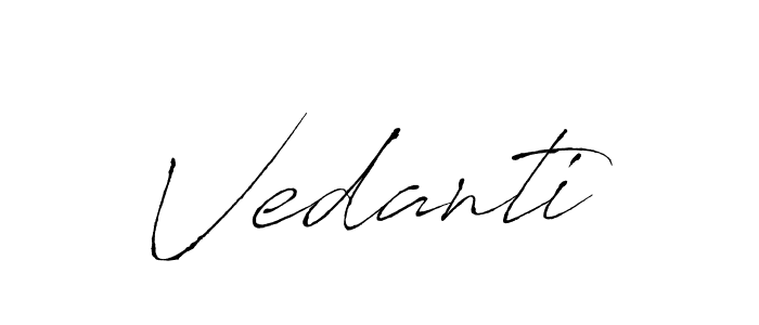 Design your own signature with our free online signature maker. With this signature software, you can create a handwritten (Antro_Vectra) signature for name Vedanti. Vedanti signature style 6 images and pictures png