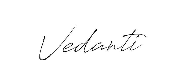 Design your own signature with our free online signature maker. With this signature software, you can create a handwritten (Antro_Vectra) signature for name Vedanti. Vedanti signature style 6 images and pictures png