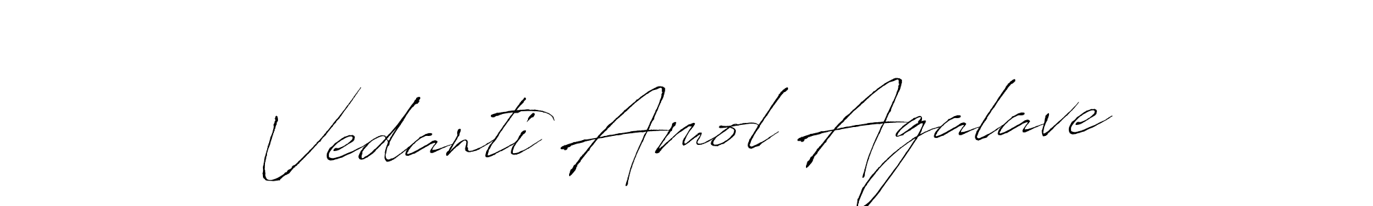 You should practise on your own different ways (Antro_Vectra) to write your name (Vedanti Amol Agalave) in signature. don't let someone else do it for you. Vedanti Amol Agalave signature style 6 images and pictures png