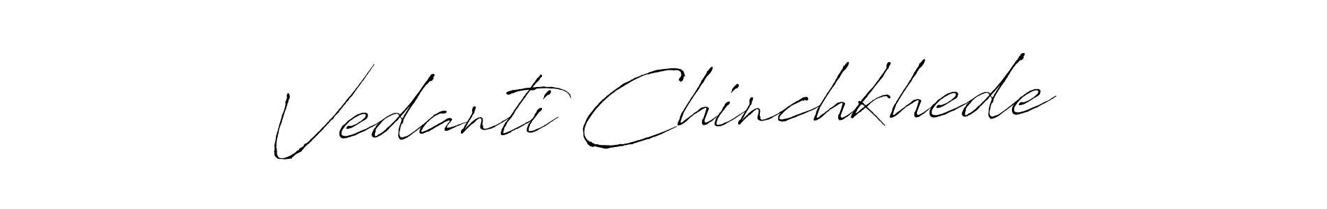 How to make Vedanti Chinchkhede name signature. Use Antro_Vectra style for creating short signs online. This is the latest handwritten sign. Vedanti Chinchkhede signature style 6 images and pictures png