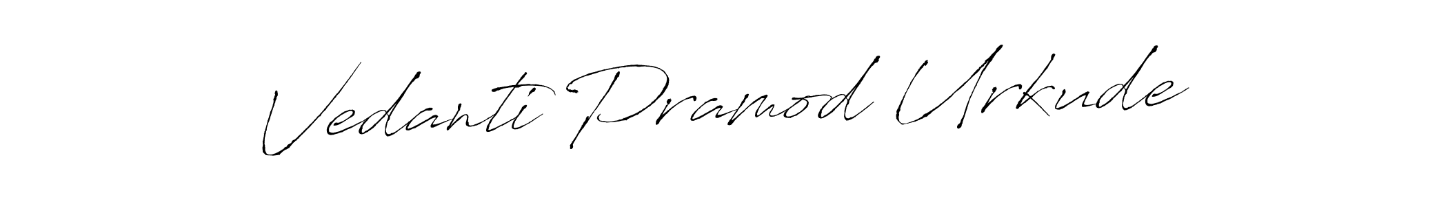 Design your own signature with our free online signature maker. With this signature software, you can create a handwritten (Antro_Vectra) signature for name Vedanti Pramod Urkude. Vedanti Pramod Urkude signature style 6 images and pictures png