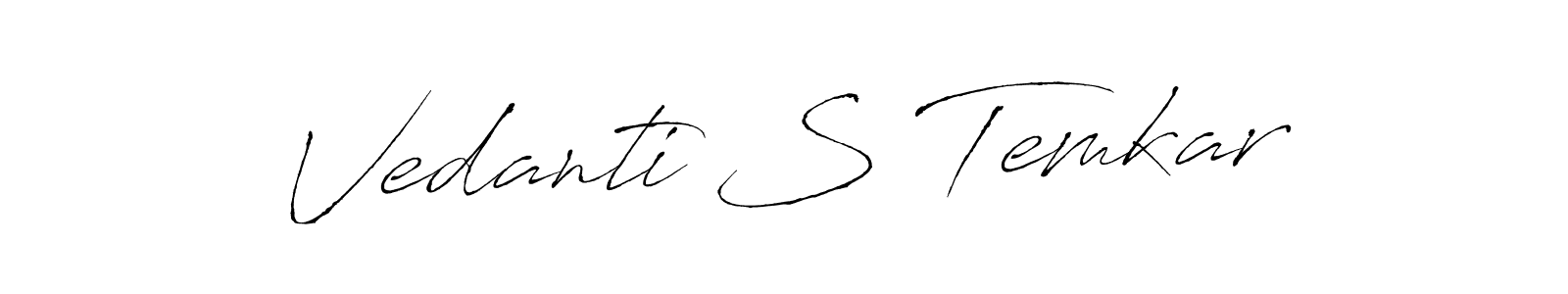Make a short Vedanti S Temkar signature style. Manage your documents anywhere anytime using Antro_Vectra. Create and add eSignatures, submit forms, share and send files easily. Vedanti S Temkar signature style 6 images and pictures png