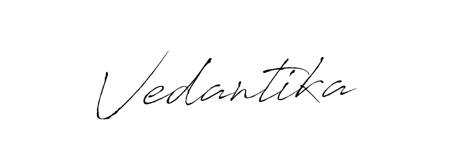 The best way (Antro_Vectra) to make a short signature is to pick only two or three words in your name. The name Vedantika include a total of six letters. For converting this name. Vedantika signature style 6 images and pictures png