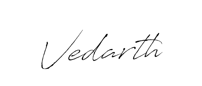 The best way (Antro_Vectra) to make a short signature is to pick only two or three words in your name. The name Vedarth include a total of six letters. For converting this name. Vedarth signature style 6 images and pictures png