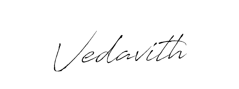 How to make Vedavith name signature. Use Antro_Vectra style for creating short signs online. This is the latest handwritten sign. Vedavith signature style 6 images and pictures png