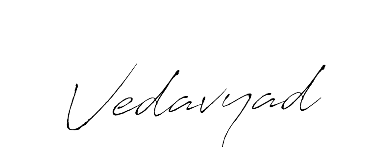 Antro_Vectra is a professional signature style that is perfect for those who want to add a touch of class to their signature. It is also a great choice for those who want to make their signature more unique. Get Vedavyad name to fancy signature for free. Vedavyad signature style 6 images and pictures png