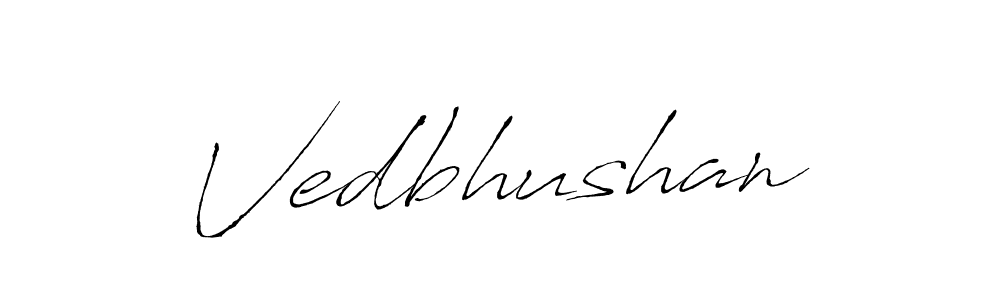 Vedbhushan stylish signature style. Best Handwritten Sign (Antro_Vectra) for my name. Handwritten Signature Collection Ideas for my name Vedbhushan. Vedbhushan signature style 6 images and pictures png