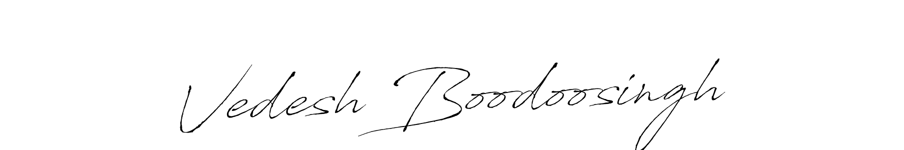 Make a beautiful signature design for name Vedesh Boodoosingh. With this signature (Antro_Vectra) style, you can create a handwritten signature for free. Vedesh Boodoosingh signature style 6 images and pictures png