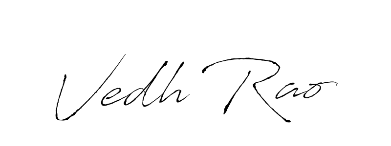Make a beautiful signature design for name Vedh Rao. With this signature (Antro_Vectra) style, you can create a handwritten signature for free. Vedh Rao signature style 6 images and pictures png