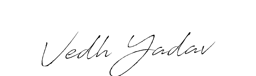 Also You can easily find your signature by using the search form. We will create Vedh Yadav name handwritten signature images for you free of cost using Antro_Vectra sign style. Vedh Yadav signature style 6 images and pictures png