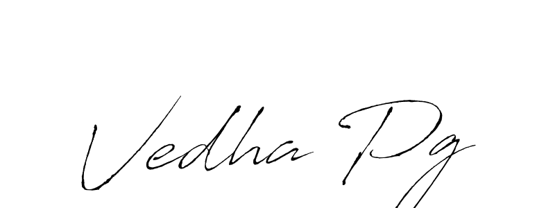 Create a beautiful signature design for name Vedha Pg. With this signature (Antro_Vectra) fonts, you can make a handwritten signature for free. Vedha Pg signature style 6 images and pictures png