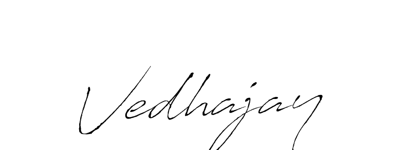 How to make Vedhajay name signature. Use Antro_Vectra style for creating short signs online. This is the latest handwritten sign. Vedhajay signature style 6 images and pictures png