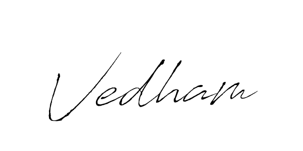 How to make Vedham signature? Antro_Vectra is a professional autograph style. Create handwritten signature for Vedham name. Vedham signature style 6 images and pictures png