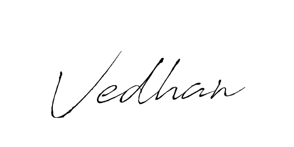 Make a beautiful signature design for name Vedhan. With this signature (Antro_Vectra) style, you can create a handwritten signature for free. Vedhan signature style 6 images and pictures png