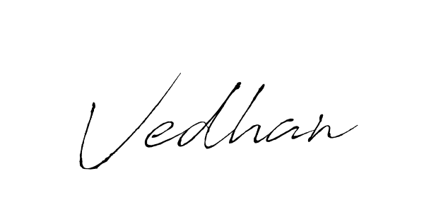 Make a beautiful signature design for name Vedhan. With this signature (Antro_Vectra) style, you can create a handwritten signature for free. Vedhan signature style 6 images and pictures png