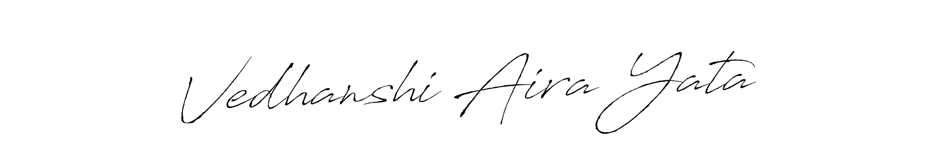 Use a signature maker to create a handwritten signature online. With this signature software, you can design (Antro_Vectra) your own signature for name Vedhanshi Aira Yata. Vedhanshi Aira Yata signature style 6 images and pictures png