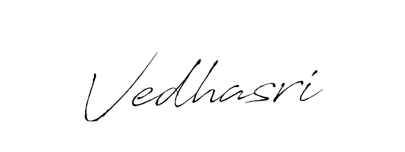 Use a signature maker to create a handwritten signature online. With this signature software, you can design (Antro_Vectra) your own signature for name Vedhasri. Vedhasri signature style 6 images and pictures png