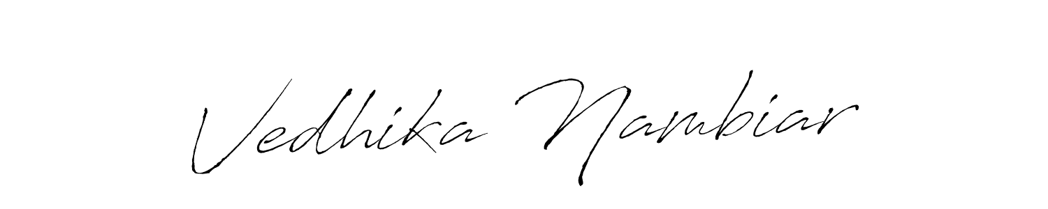 It looks lik you need a new signature style for name Vedhika Nambiar. Design unique handwritten (Antro_Vectra) signature with our free signature maker in just a few clicks. Vedhika Nambiar signature style 6 images and pictures png