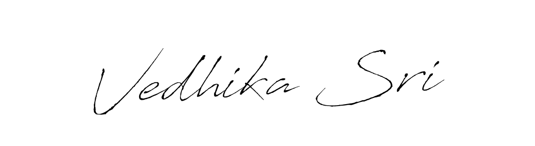 The best way (Antro_Vectra) to make a short signature is to pick only two or three words in your name. The name Vedhika Sri include a total of six letters. For converting this name. Vedhika Sri signature style 6 images and pictures png