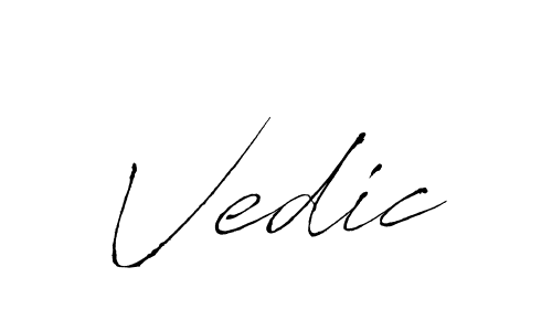 Design your own signature with our free online signature maker. With this signature software, you can create a handwritten (Antro_Vectra) signature for name Vedic. Vedic signature style 6 images and pictures png