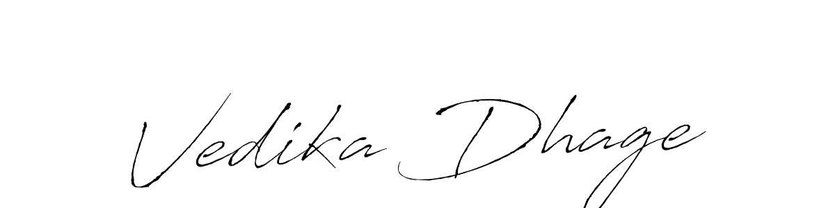 Use a signature maker to create a handwritten signature online. With this signature software, you can design (Antro_Vectra) your own signature for name Vedika Dhage. Vedika Dhage signature style 6 images and pictures png