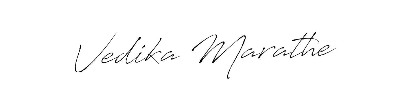 Antro_Vectra is a professional signature style that is perfect for those who want to add a touch of class to their signature. It is also a great choice for those who want to make their signature more unique. Get Vedika Marathe name to fancy signature for free. Vedika Marathe signature style 6 images and pictures png