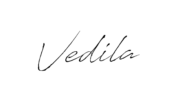 Create a beautiful signature design for name Vedila. With this signature (Antro_Vectra) fonts, you can make a handwritten signature for free. Vedila signature style 6 images and pictures png