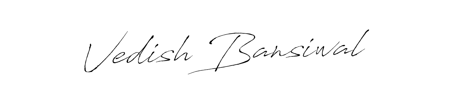 This is the best signature style for the Vedish Bansiwal name. Also you like these signature font (Antro_Vectra). Mix name signature. Vedish Bansiwal signature style 6 images and pictures png