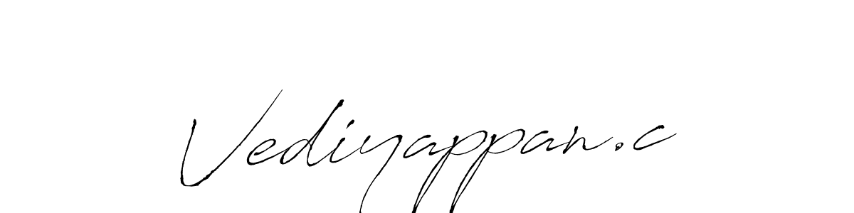 Use a signature maker to create a handwritten signature online. With this signature software, you can design (Antro_Vectra) your own signature for name Vediyappan.c. Vediyappan.c signature style 6 images and pictures png