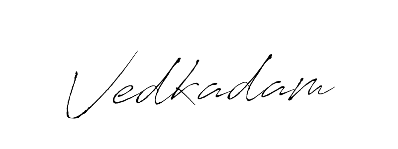 The best way (Antro_Vectra) to make a short signature is to pick only two or three words in your name. The name Vedkadam include a total of six letters. For converting this name. Vedkadam signature style 6 images and pictures png