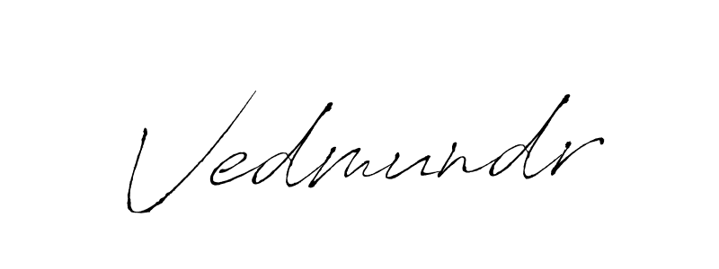 Make a beautiful signature design for name Vedmundr. With this signature (Antro_Vectra) style, you can create a handwritten signature for free. Vedmundr signature style 6 images and pictures png