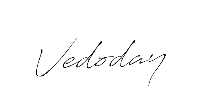 How to make Vedoday signature? Antro_Vectra is a professional autograph style. Create handwritten signature for Vedoday name. Vedoday signature style 6 images and pictures png