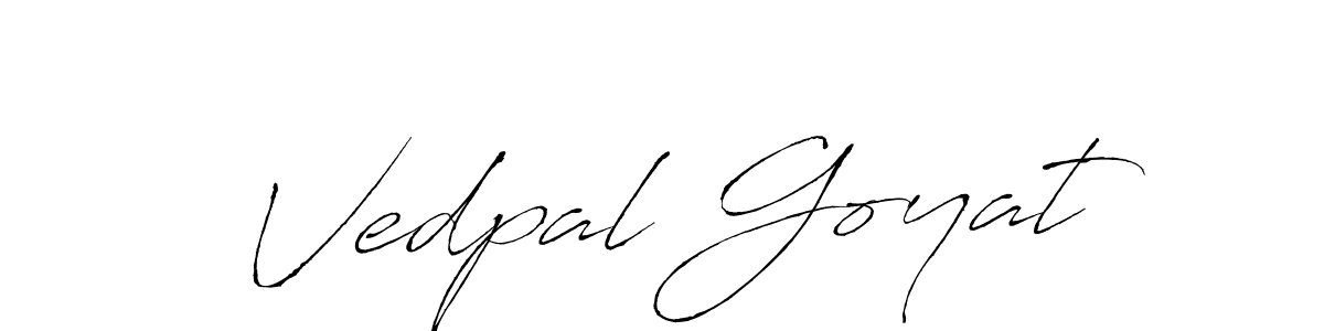 Make a beautiful signature design for name Vedpal Goyat. With this signature (Antro_Vectra) style, you can create a handwritten signature for free. Vedpal Goyat signature style 6 images and pictures png