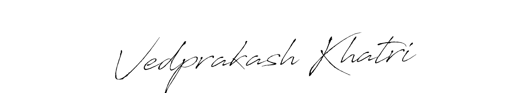 Create a beautiful signature design for name Vedprakash Khatri. With this signature (Antro_Vectra) fonts, you can make a handwritten signature for free. Vedprakash Khatri signature style 6 images and pictures png